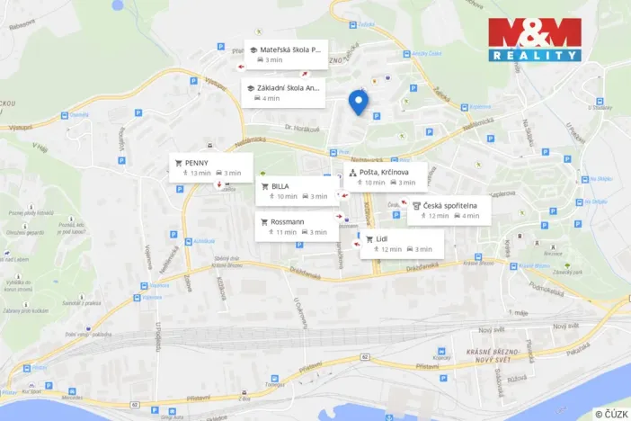 Prodej bytu 4+1, Ústí nad Labem - Krásné Březno, Anežky České, 89 m2