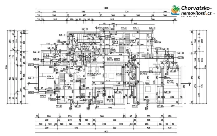Prodej bytu 3+kk, Novalja, Chorvatsko, 55 m2