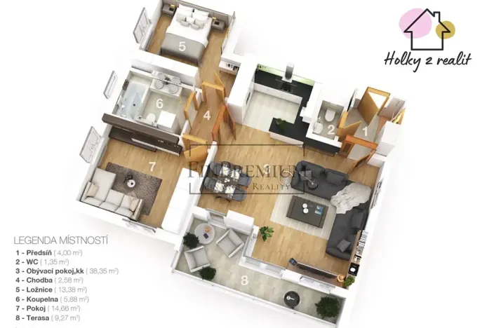 Prodej bytu 3+kk, Praha - Hloubětín, K náhonu, 80 m2