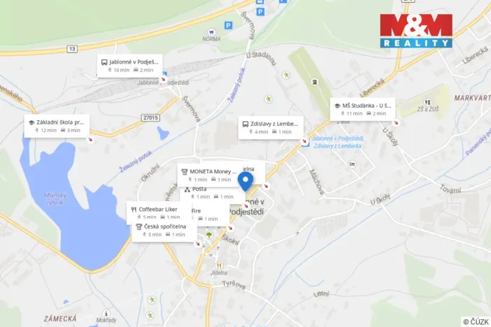 Pronájem bytu 1+kk, Jablonné v Podještědí, Zdislavy z Lemberka, 39 m2