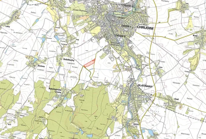 Prodej podílu pole, Chrudim, 38287 m2