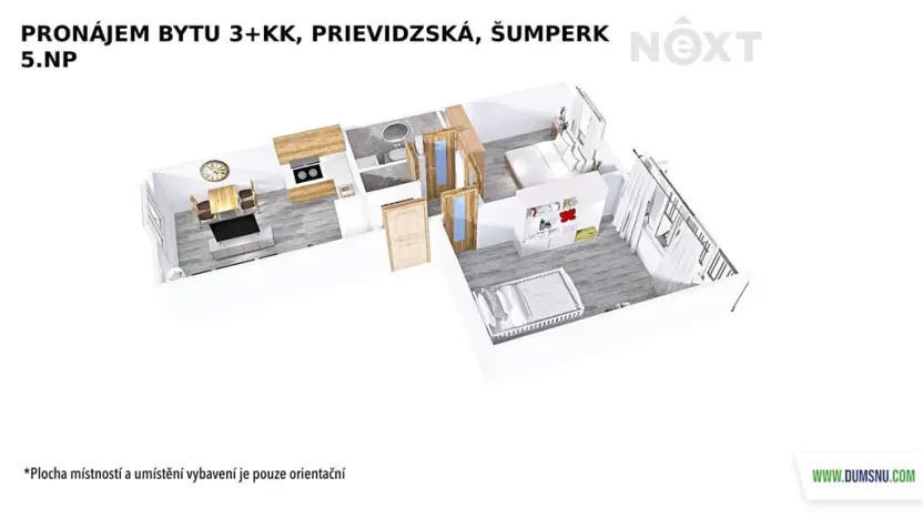 Pronájem bytu 3+kk, Šumperk, Prievidzská, 55 m2