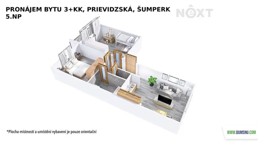 Pronájem bytu 3+kk, Šumperk, Prievidzská, 55 m2