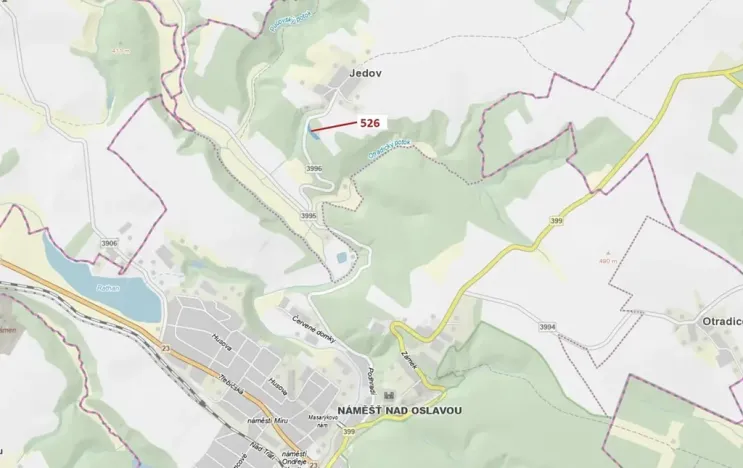 Dražba lesa, Náměšť nad Oslavou, 1796 m2