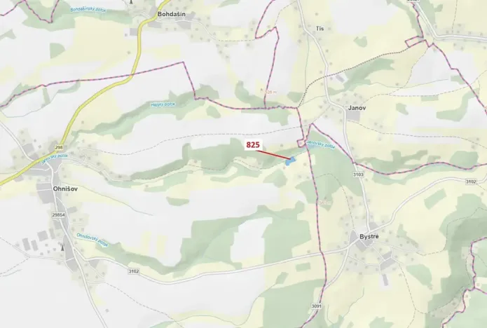 Dražba lesa, Ohnišov, 4071 m2