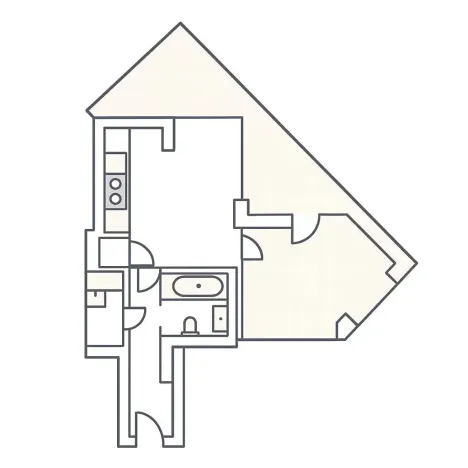 Prodej bytu 2+kk, Praha - Žižkov, Ke kapslovně, 58 m2