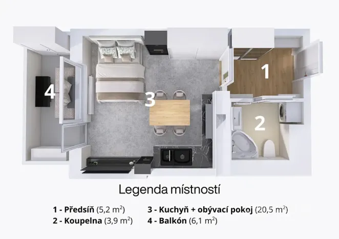 Prodej bytu 1+kk, Praha - Hloubětín, Laponská, 30 m2
