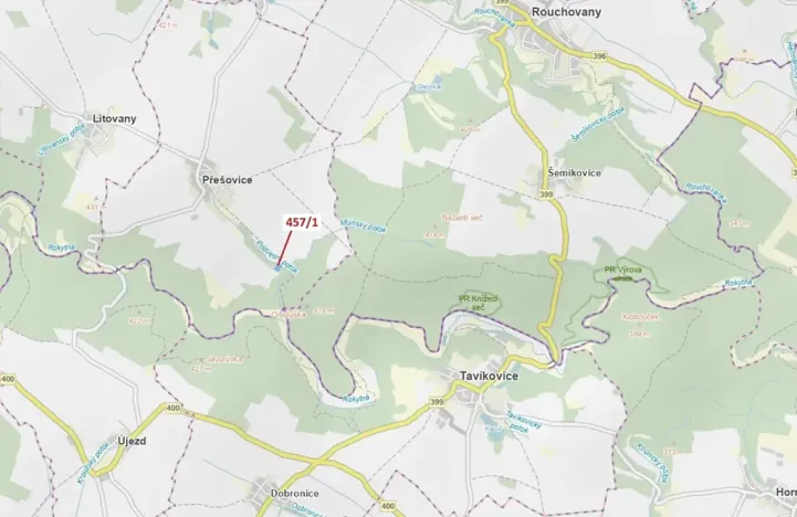 Dražba lesa, Přešovice, 4115 m2