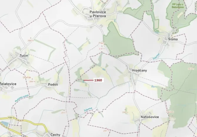 Dražba lesa, Hradčany-Kobeřice, 1221 m2