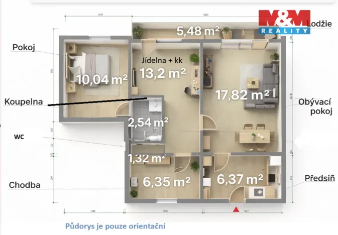 Prodej bytu 2+1, Karlovy Vary - Stará Role, Dvořákova, 58 m2