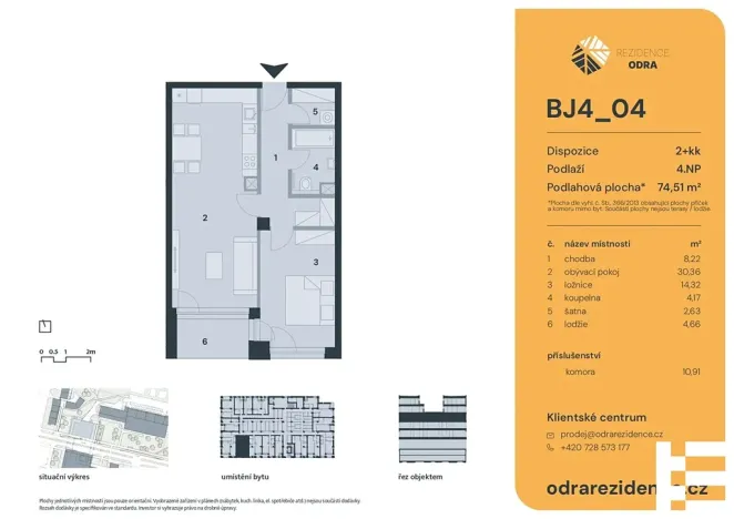 Prodej bytu 2+kk, Praha - Bohnice, Lodžská, 75 m2