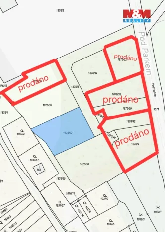 Prodej pozemku pro bydlení, Krupka, Pod Parkem, 883 m2