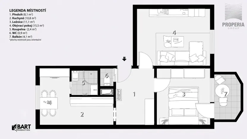 Pronájem bytu 2+1, Prostějov, Moravská, 52 m2