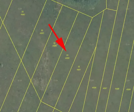 Prodej podílu louky, Korytná, 735 m2