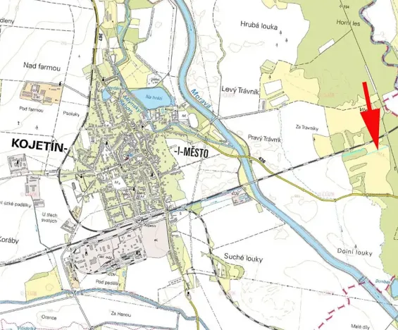 Prodej louky, Kojetín, 1949 m2