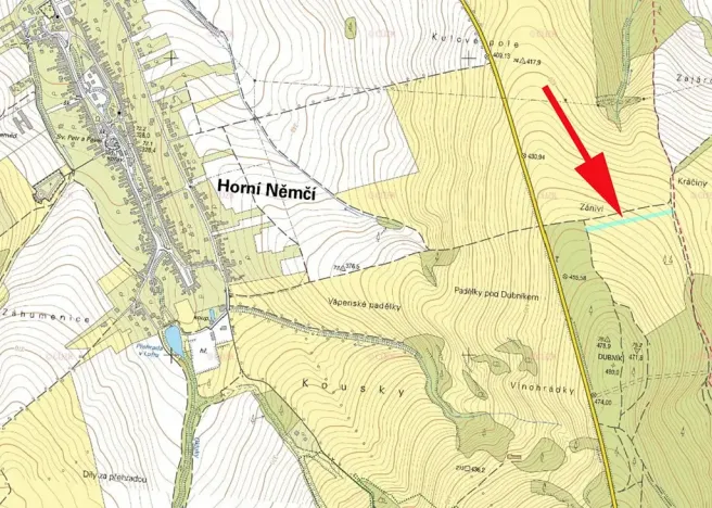 Prodej louky, Horní Němčí, 3469 m2