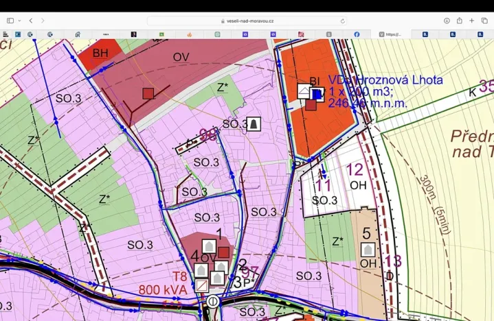 Prodej pozemku pro bydlení, Hroznová Lhota, 1303 m2