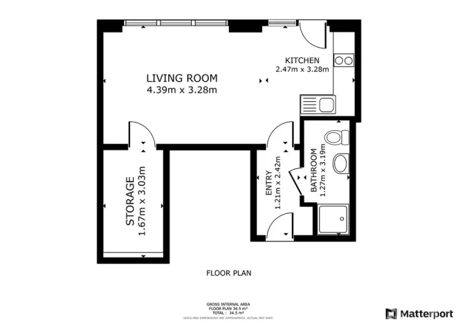 Pronájem bytu 1+kk, Praha - Třebonice, Thomasova, 33 m2