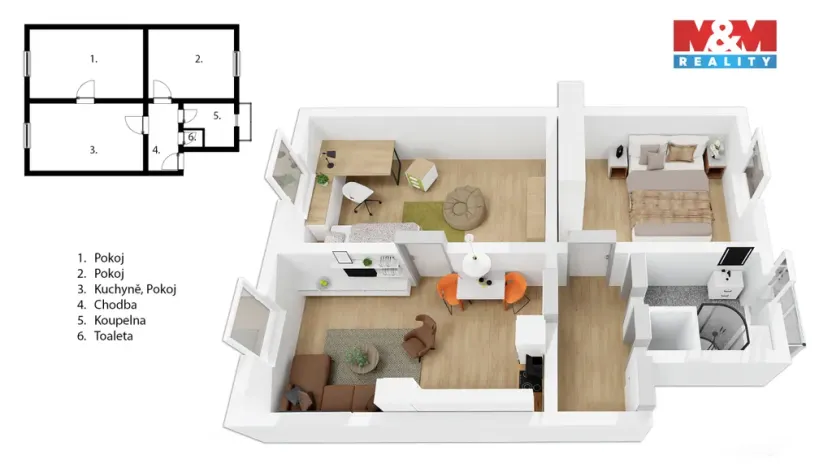 Prodej bytu 3+kk, Praha - Libeň, Sokolovská, 61 m2