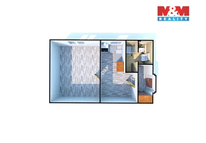 Pronájem bytu 1+1, Děčín - Děčín IV-Podmokly, Palackého, 36 m2