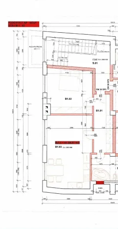 Pronájem bytu 2+kk, Hodonín, Národní třída, 59 m2