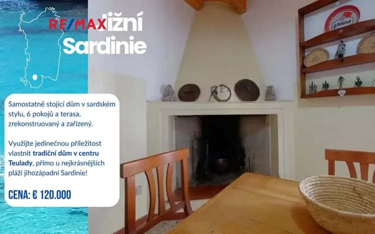 Prodej rodinného domu, Teulada, Itálie, 120 m2