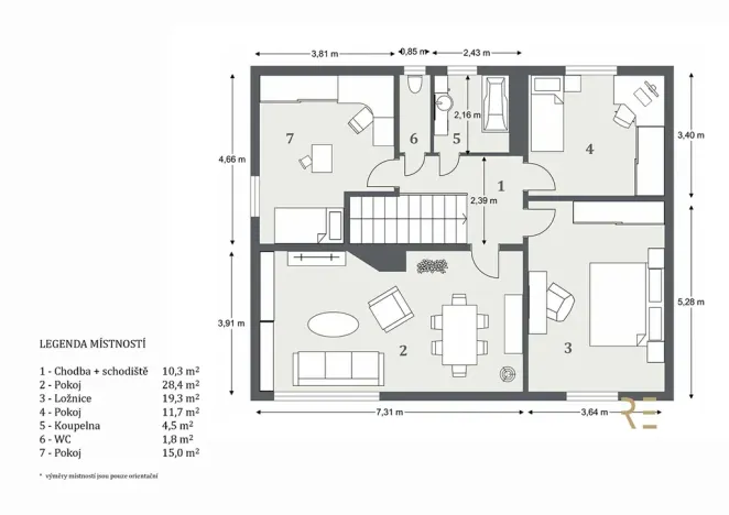 Prodej vícegeneračního domu, Praha - Záběhlice, Střemchová, 348 m2