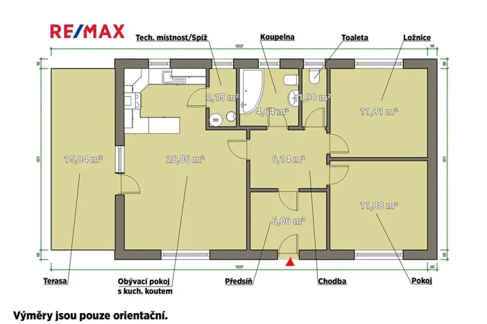 Pronájem bytu 3+kk, Česká Kubice, 72 m2