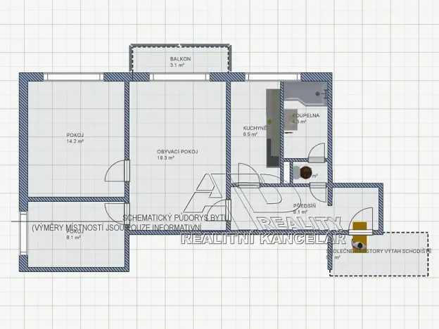 Prodej bytu 3+kk, České Budějovice, L. M. Pařízka, 62 m2
