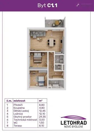 Prodej bytu 3+kk, Letohrad, U Biatlonu, 72 m2