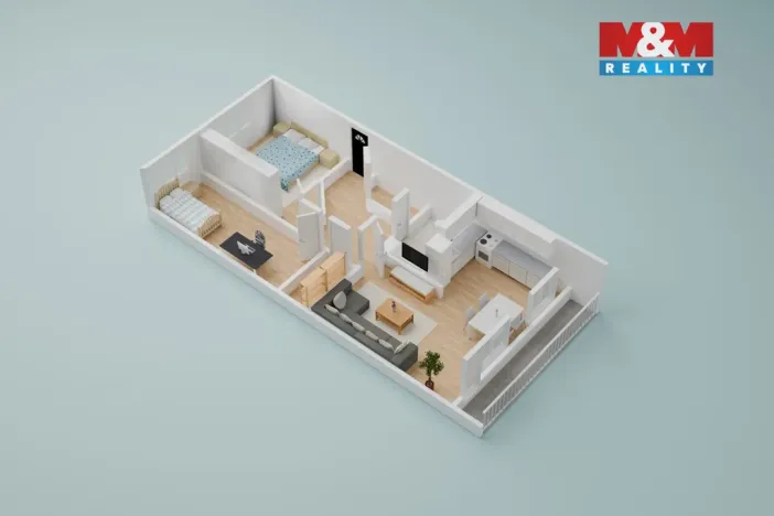 Prodej bytu 3+1, Teplice - Prosetice, Rovná, 67 m2