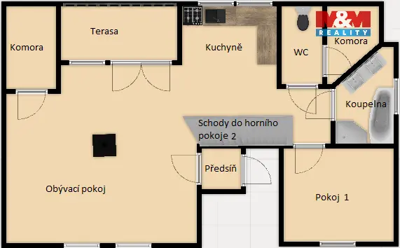 Pronájem bytu 3+kk, Rakovník - Rakovník II, Dukel. hrdinů, 94 m2