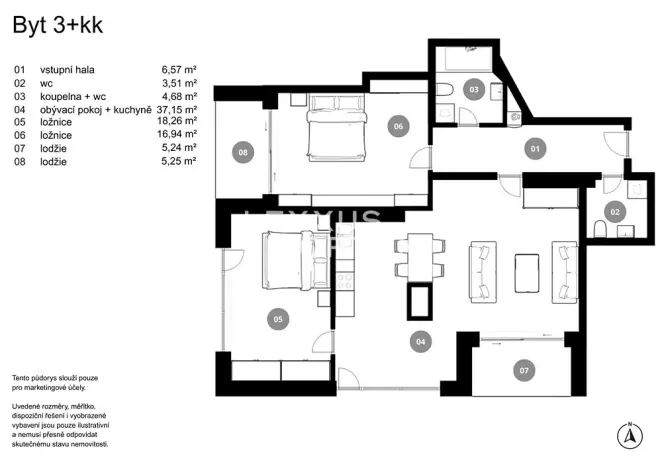 Prodej bytu 3+kk, Praha - Žižkov, Biskupcova, 98 m2