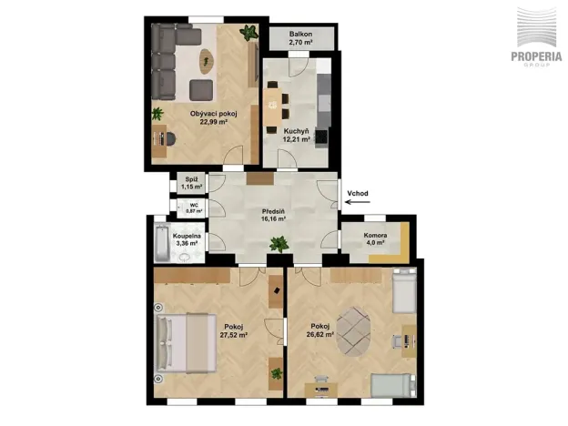 Prodej bytu 3+1, Brno, bratří Čapků, 115 m2