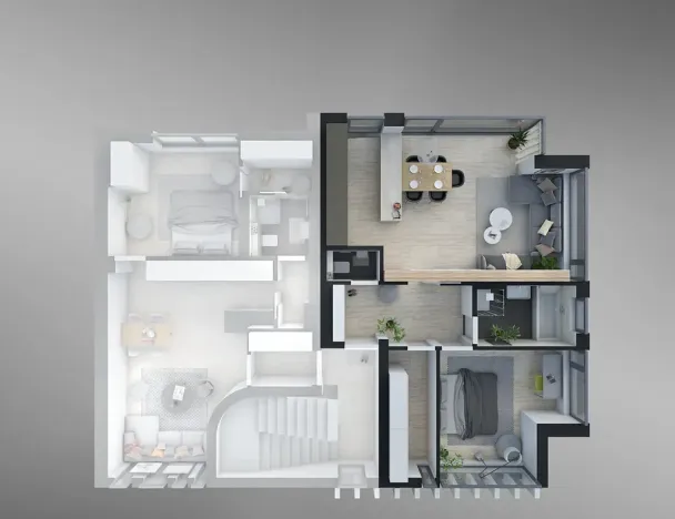 Pronájem bytu 2+kk, Praha - Zličín, Na Radosti, 67 m2