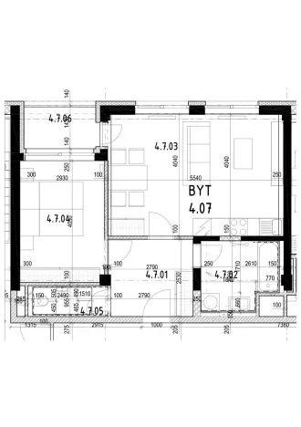Pronájem bytu 2+kk, Ostrava, Hasičská, 53 m2