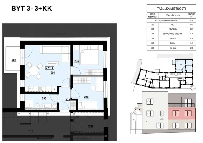 Prodej bytu 3+kk, Ivančice, 51 m2