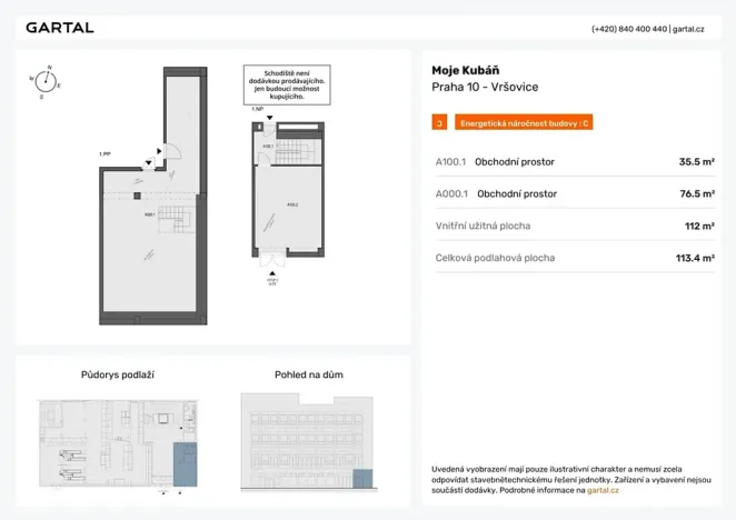 Prodej obchodního prostoru, Praha - Vršovice, Kubánské náměstí, 112 m2