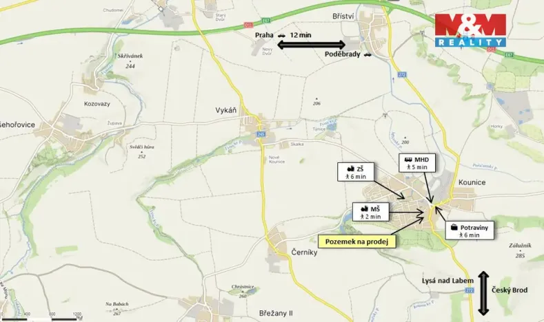 Prodej pozemku pro bydlení, Kounice, 3023 m2