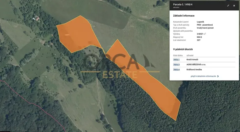 Prodej pole, Lopeník, 1413 m2
