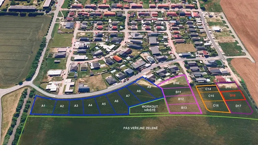 Prodej pozemku pro bydlení, Hrušovany u Brna, Pod Střediskem, 752 m2