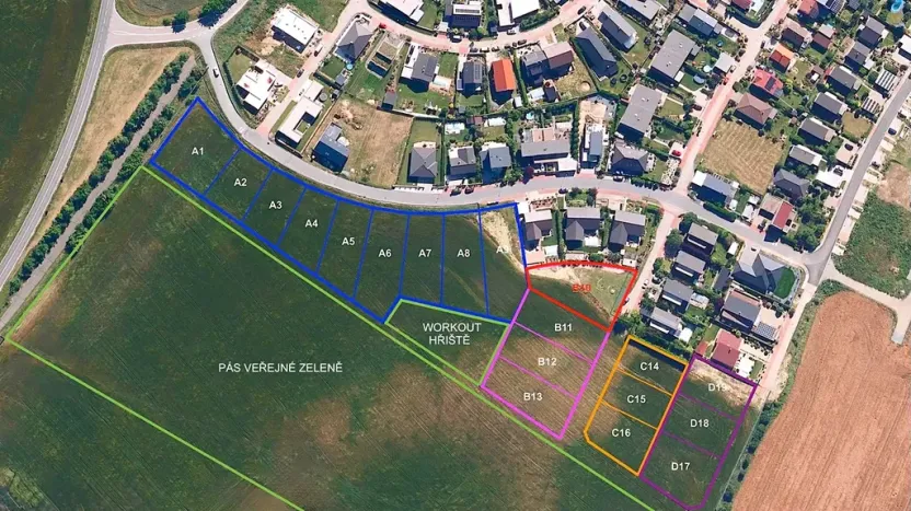 Prodej pozemku pro bydlení, Hrušovany u Brna, Pod Střediskem, 1169 m2