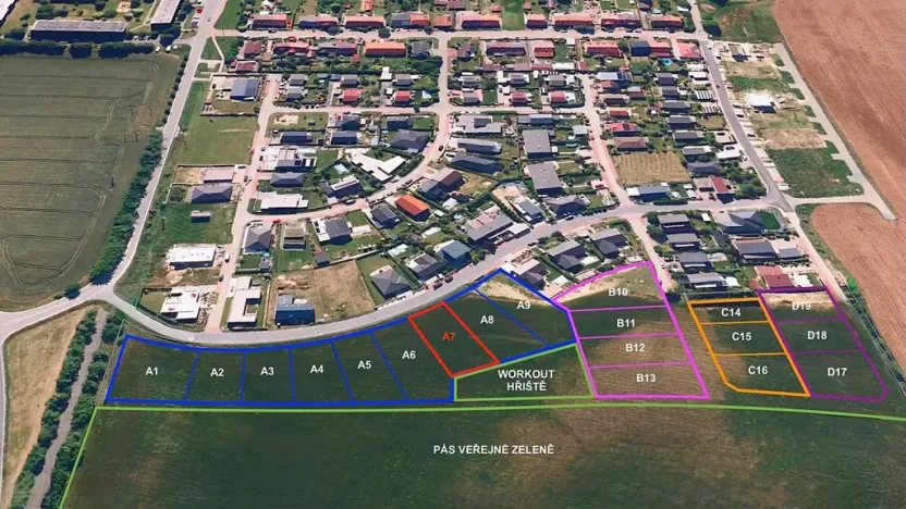 Prodej pozemku pro bydlení, Hrušovany u Brna, Pod Střediskem, 898 m2
