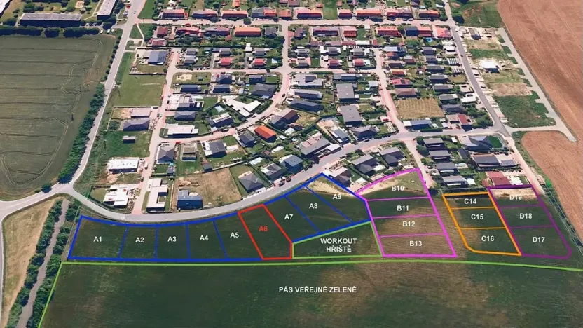 Prodej pozemku pro bydlení, Hrušovany u Brna, Pod Střediskem, 1095 m2