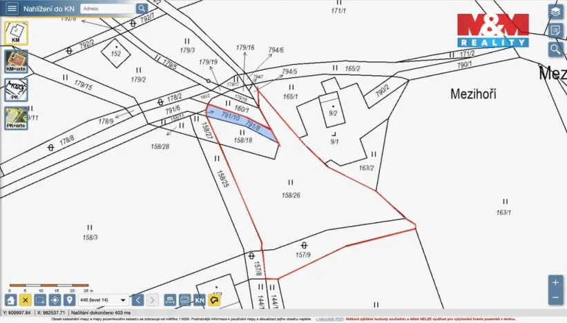 Prodej pozemku pro bydlení, Blatno - Mezihoří, 1645 m2