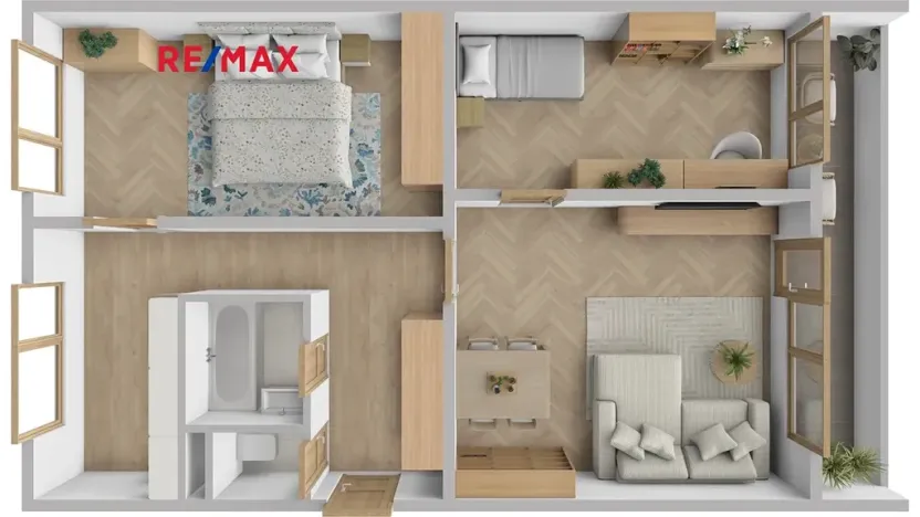 Prodej bytu 3+1, Chrudim, U Stadionu, 57 m2