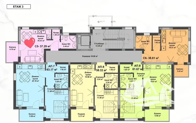 Prodej bytu 1+kk, Nesebar, Bulharsko, 32 m2