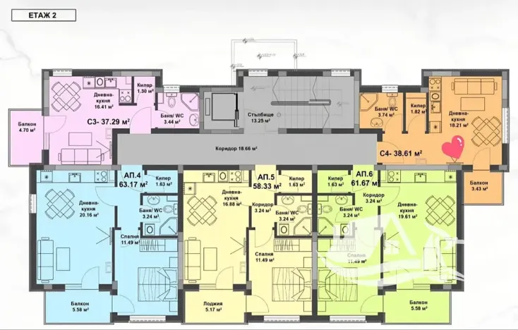 Prodej bytu 1+kk, Nesebar, Bulharsko, 32 m2