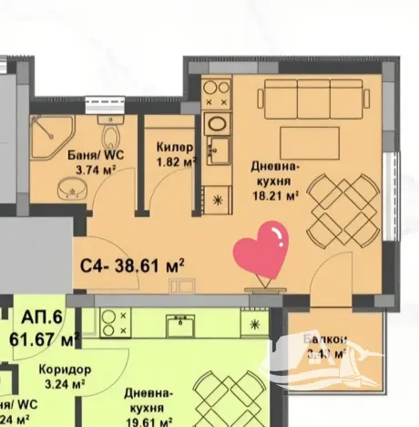 Prodej bytu 1+kk, Nesebar, Bulharsko, 33 m2