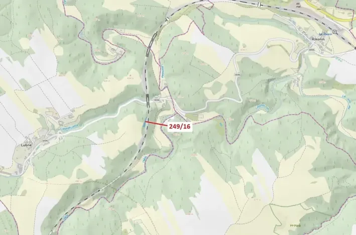 Dražba lesa, Lubné, 802 m2